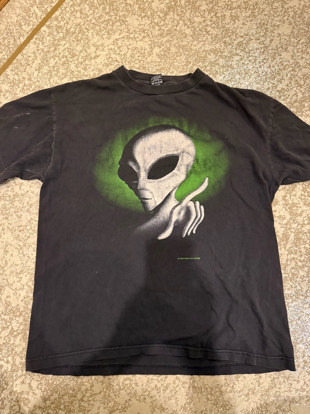 1995 Fashion Victim Alien Glow In Dark Tee